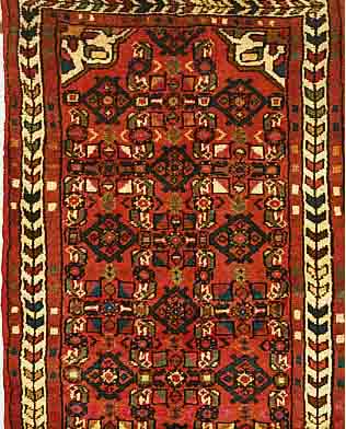 HOSSEINABAD, PERSIEN, 294 X 75CM, FLOR WOLLE