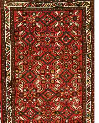 HOSSEINABAD, PERSIEN, 290 X 82CM, FLOR WOLLE