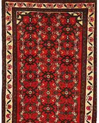 HOSSEINABAD, PERSIEN, 290 X 73CM, FLOR WOLLE