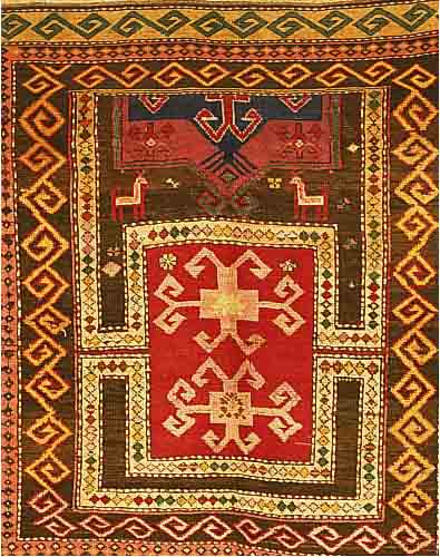 ERIVAN, RUSSLAND, 150 X 148CM, WOLLE AUF WOLLE, UM 1910