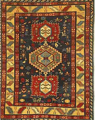 SHIRWAN, RUSSLAND, 122 X 97CM, WOLLE AUF WOLLE, UM 1910
