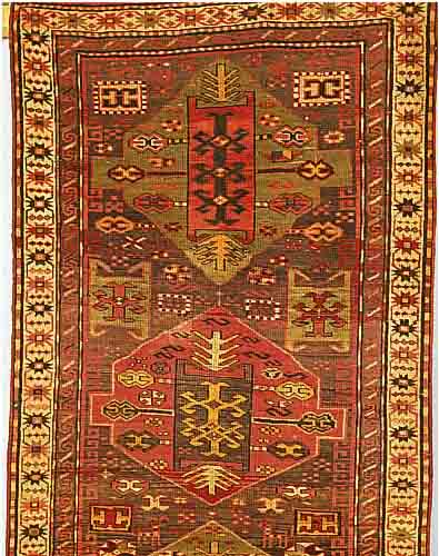 SHIRWAN, RUSSLAND, 260 X 109CM, WOLLE AUF WOLLE, UM 1900