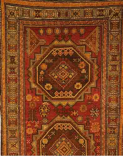 GUBA, RUSSLAND, 239 X 143CM, WOLLE AUF WOLLE, UM 1900
