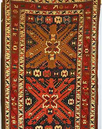 ADLER KAZAK, RUSSLAND, 172 X 107CM, WOLLE AUF WOLLE, UM 1900