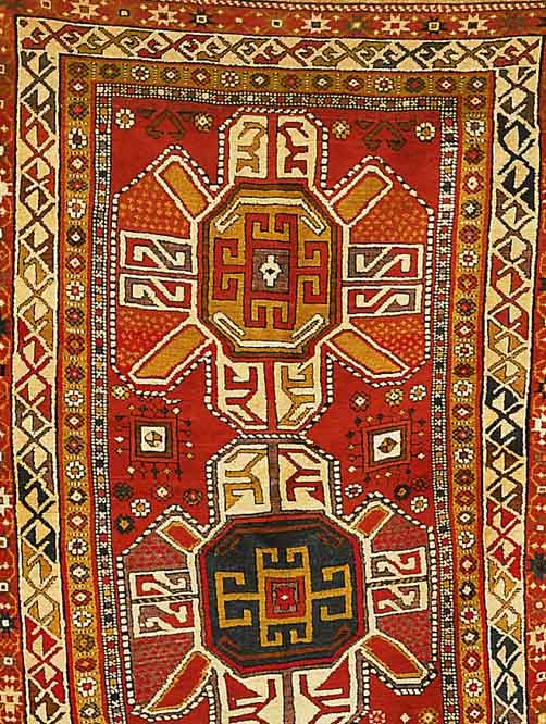 ADADLER KAZAK, RUSSLAND, 189 X 132CM, WOLLE AUF WOLLE,