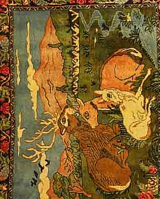 BIDJAR, PERSIEN, 94 X 72CM, FLOR WOLLE