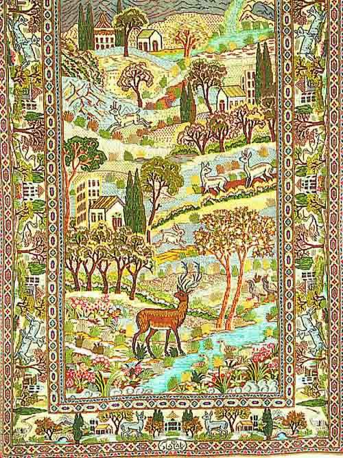 KESCHAN, PERSIEN, 171 X 115CM, FLOR WOLLE