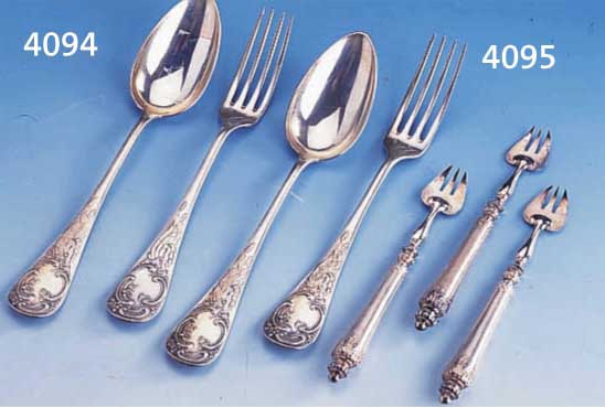 11 AUSTERNGABELN, DEUTSCH UM 1860/70, 800ER SILBER, PUNZIERUNG SEK., MONOGR.- KARTUSCHE FREI