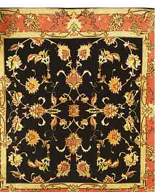 TäBRIZ FEIN, PERSIEN, 105 X 100CM, KORKWOLLE MIT SEIDE, CA.550.000 KN/QM