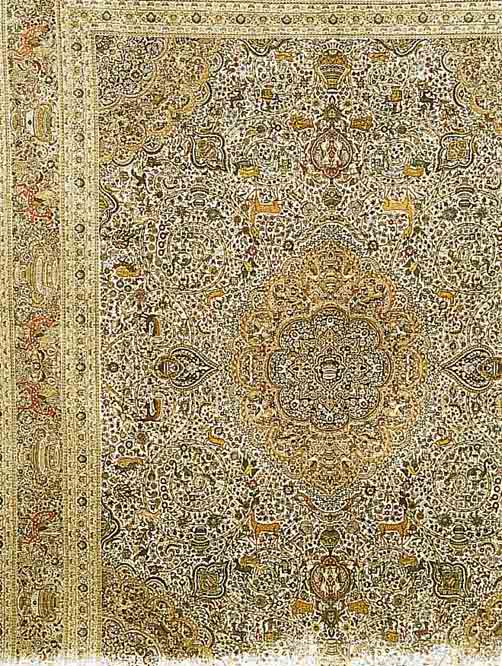 CHINA HEREKE, 310 X 252CM, REINE NATURSEIDE, CA.1 MIO.KN/QM