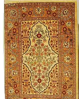 HEREKE, TüRKEI, 85 X 57CM, REINE NATURSEIDE, CA.1 MIO.KN/QM