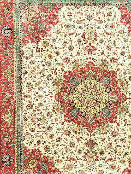 CHINA HEREKE, 307 X 246CM, REINE NATURSEIDE, CA.1 MIO.KN/QM