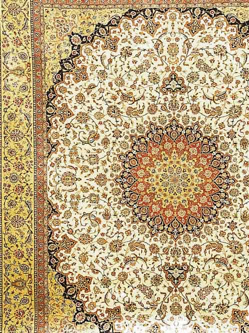 CHINA HEREKE, 310 X 246CM, REINE NATURSEIDE, CA.1 MIO.KN/QM