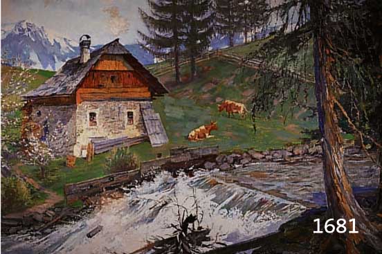 SCHEBESCHEBEK, FERDINAND, 1875 WIEN, SCHÜLER DER WIENER AKADEMIE, INSBESONDERE ALS TIERMALER BEKANNT, WIRKTE IN BERLIN, HIER: STURZBACH BEI ...