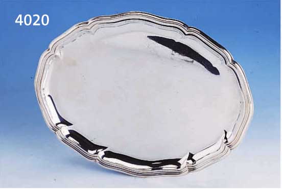 TABTABLETT, DÄNEMARK, KOPENHAGEN, 830ER SILBER, BAROCKSTIL, MEISTERMARKE COHR, CA. 305 G, CA. 27 X 21 CM, KLEINE DELLE