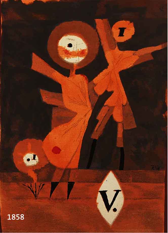KLEE, PAUL, 1879-1940, BLUMENFAMILIE V, FARBLITHOGRAPHIE, RE. U. HANDSIGNIERT, CA. 23 X 16 CM, PP, U.GL., R.