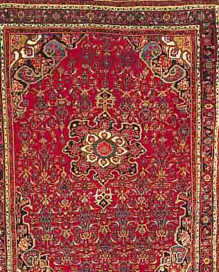 BIDJAR, PERSIEN, 188 X 143CM, EHZ 2-3 FLOR WOLLE, CA.40 JAHRE