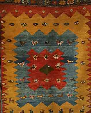 GABBEH, PERSIEN, 180 X 160CM, EHZ 3 WOLLE AUF WOLLE, CA.30 JAHRE