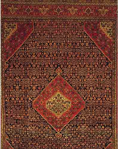 BIDJAR, PERSIEN, 315 X 216CM, EHZ 2 FLOR WOLLE, CA.50 JAHRE