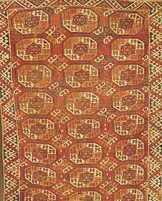 YOMUTH, RUSSLAND, 168 X 122CM, EHZ 4 WOLLE AUF WOLLE, UM 1900