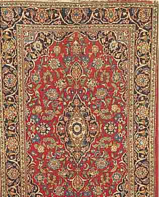 KESCHAN, PERSIEN, 203 X 136CM, EHZ 4 FLOR WOLLE, CA.50 JAHRE