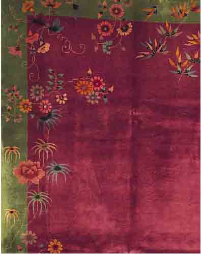 CHINA, 347 X 268CM, EHZ 2 FLOR WOLLE, UM 1930