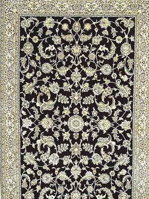 NAIN FEIN, PERSIEN, 209 X 129CM, EHZ 1-2 KORKWOLLE MIT SEIDE, CA.10 JAHRE CA.900.000 KN/QM