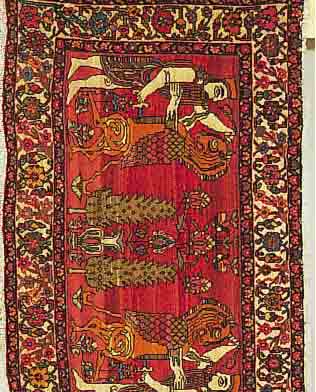 SEMNAN, PERSIEN, 125 X 78CM, EHZ 2 FLOR WOLLE, CA.70 JAHRE
