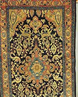 SAROGH, PERSIEN, 218 X 132CM, EHZ 3 FLOR WOLLE, CA.50 JAHRE