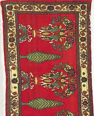 SEMNAN, PERSIEN, 122 X 75CM, EHZ 2 FLOR WOLLE, CA.60 JAHRE