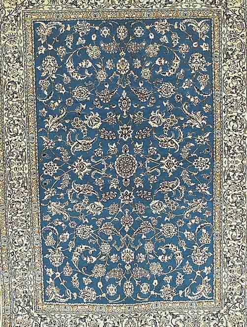 NAIN FEIN, PERSIEN, 213 X 147CM, EHZ 1-2 KORKWOLLE MIT SEIDE, CA.10 JAHRE, CA.1 MIO.KN/QM