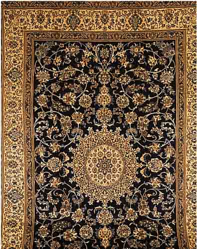 NAIN, PERSIEN, 353 X 240CM, FLOR WOLLE MIT SEIDE