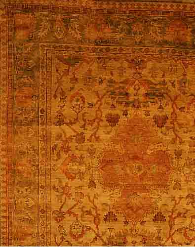 USHAK, INDIEN, 294 X 245CM, WOLLE AUF WOLLE