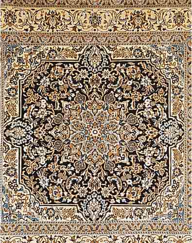 NAIN, PERSIEN, 195 X 196CM, FLOR WOLLE MIT SEIDE