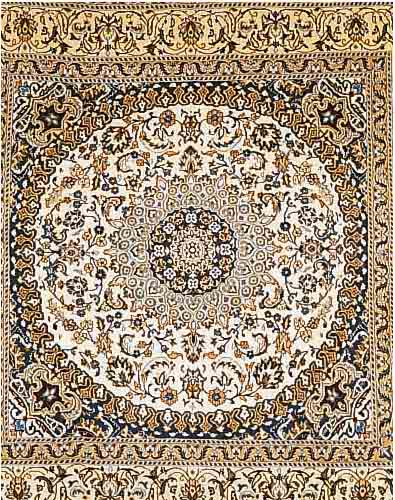 NAIN, PERSIEN, 202 X 200CM, FLOR WOLLE MIT SEIDE