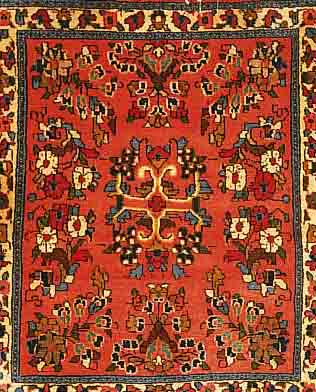 SAROGH,PERSIEN CA 80 X 70CM. FLOR WOLLE