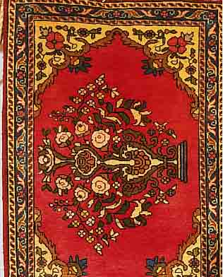 SAROGH,PERSIEN CA 87 X 60CM. FLOR WOLLE
