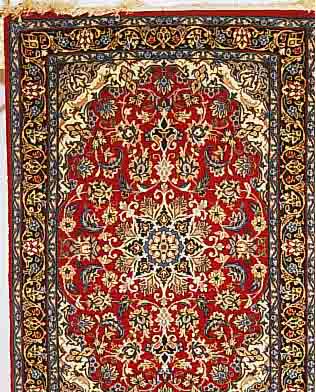ESFAHAN,PERSIEN CA 101 X 70CM. KORK WOLLE AUF SEIDE