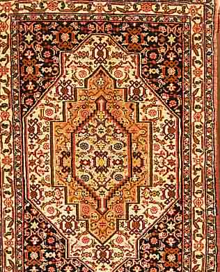 SENNEH,PERSIEN CA 101 X 72CM. FLOR WOLLE