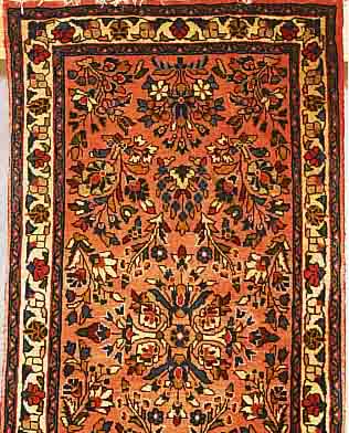 SAROGH,PERSIEN CA 129 X 65CM. FLOR WOLLE