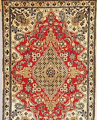 NAIN,PERSIEN CA 138 X 88CM. FLOR WOLLE