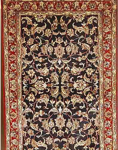 ESFAHAN FEIN,PERSIEN CA 165 X 108CM. KOEKWOLLE MIT U.AUF SEIDE CA 900000 KN./QM