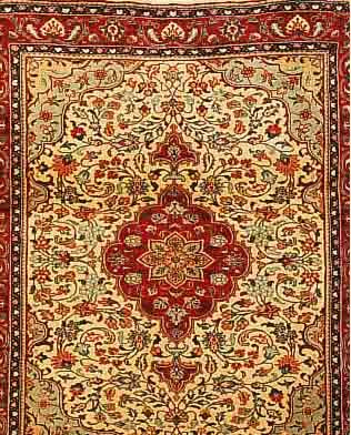 SAROGH,PERSIEN CA 135 X 115CM. FLOR WOLLE