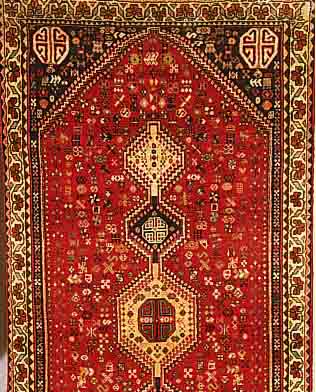 ABADEH,PERSIEN CA 200 X 99CM. FLOR WOLLE