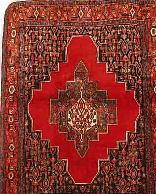 SENNEH,PERSIEN CA 160 X 125CM. FLOR WOLLE