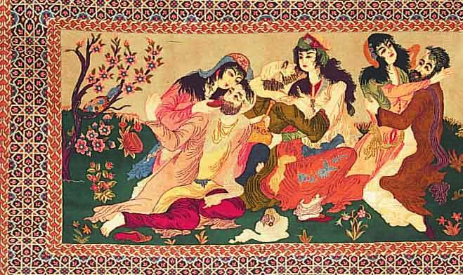 ESFAHAN FEIN,PERSIEN CA 108 X 157CM. KORKWOLLE M.U AUF SEIDE.CA 1 MIO KN/QM