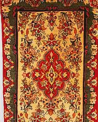 ESFAHAN,PERSIEN CA 111 X 69CM. KORKWOLLE AUF SEIDE