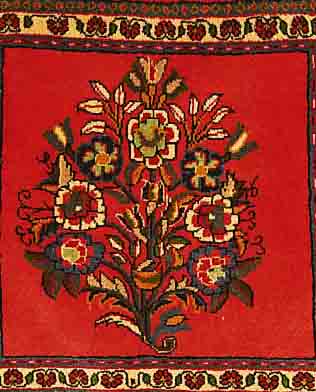 SAROGH, PERSIEN, 54 X 56CM, FLOR WOLLE