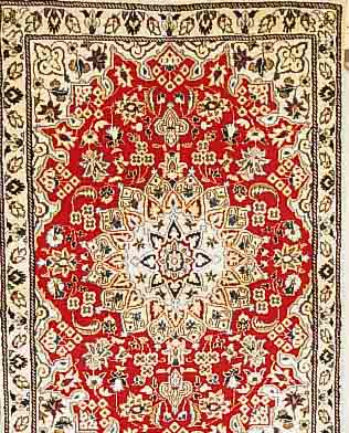 NAIN, PERSIEN, 135 X 93CM, FLOR WOLLE MIT SEIDE