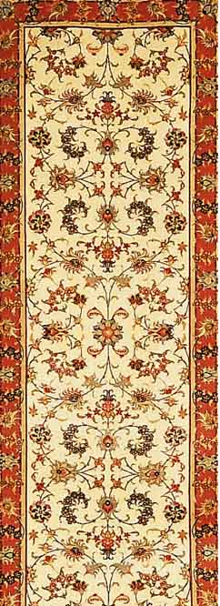 TäBRIZ FEIN, PERSIEN, 293 X 73CM, KORKWOLLE MIT SEIDE, CA.550.000 KN/QM